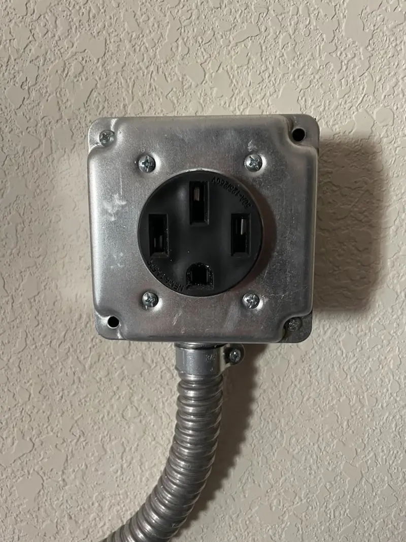 NEMA 14-50 outlet installed for Smart Home Electrical in Sapulpa